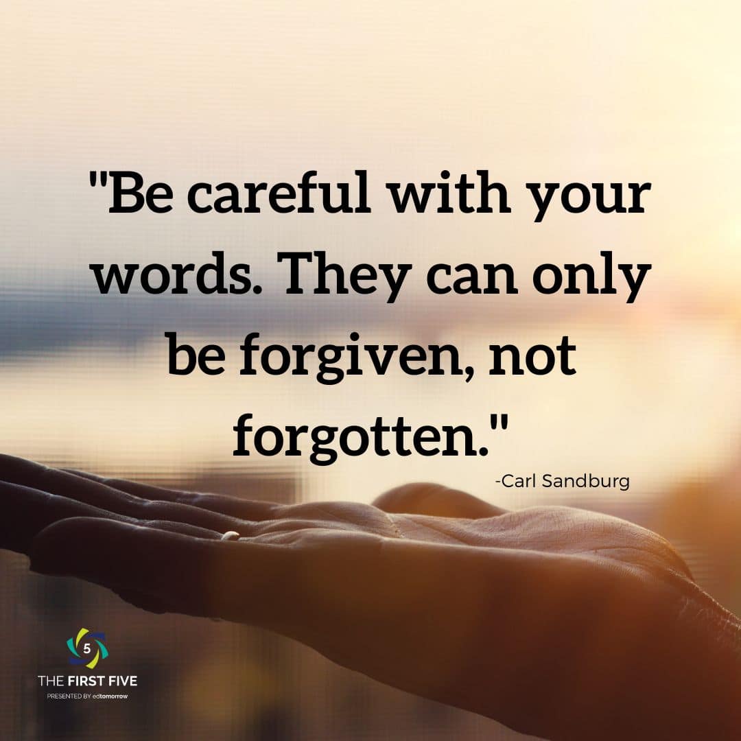 Secondary Words Forgiven Sandburg Hand