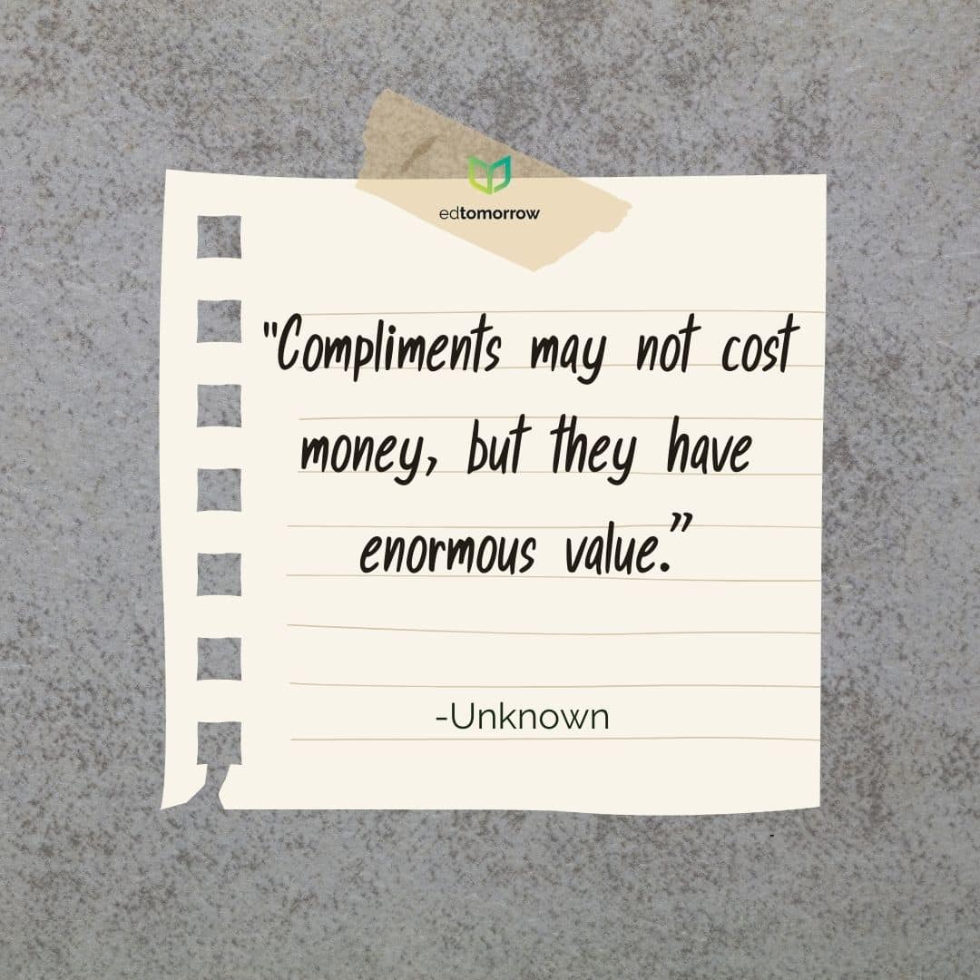 Compliments Have Enormous Value - First Five PLUS