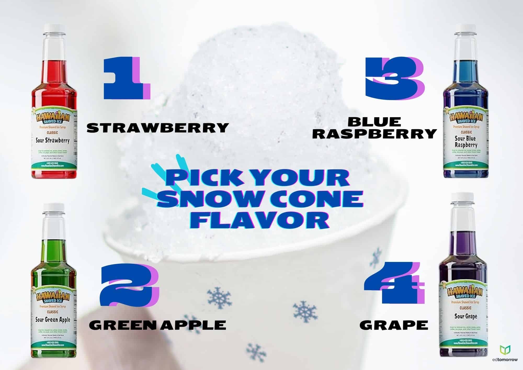 Pick Your Snow Cone Flavor