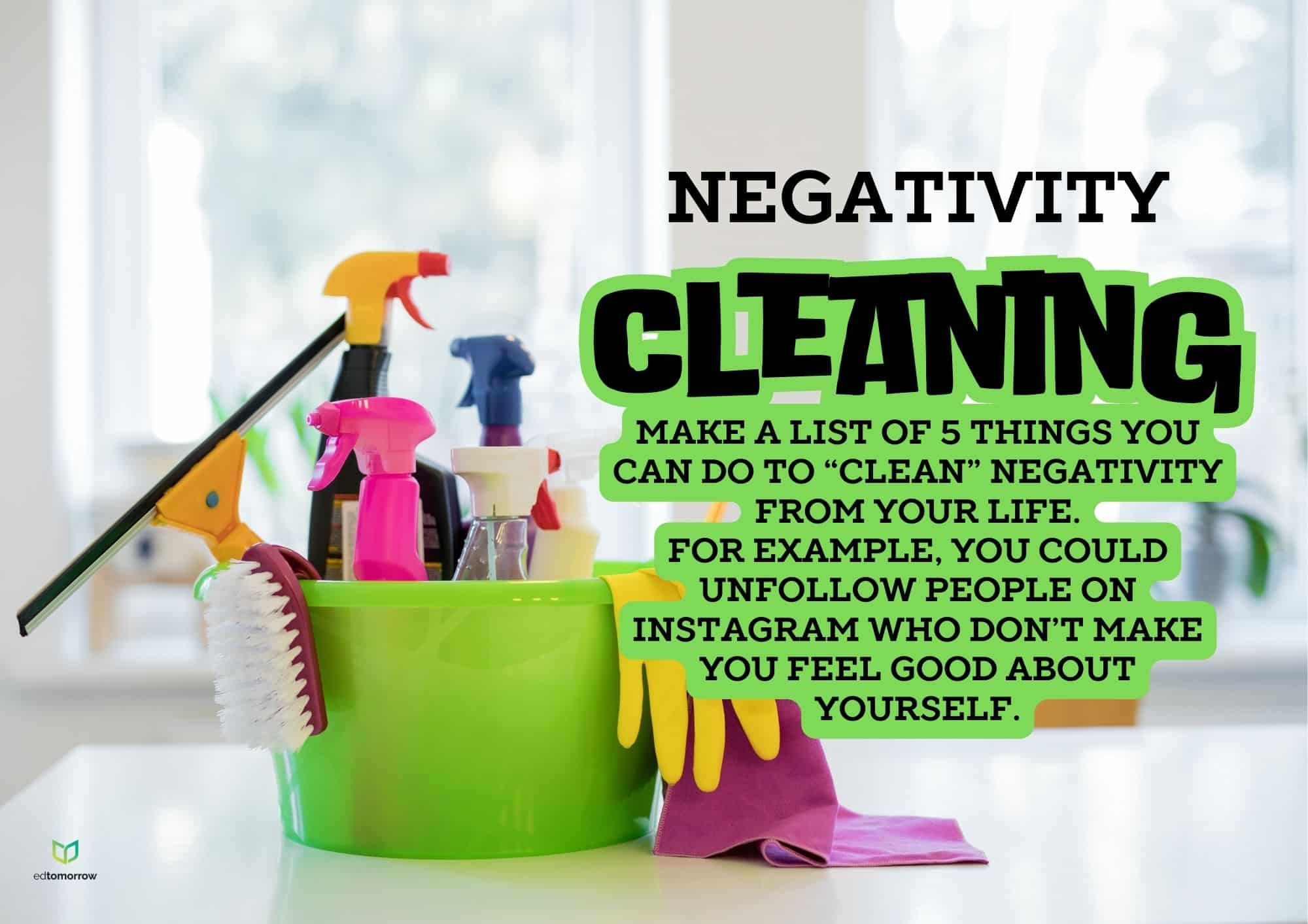 Negativity Cleaning List
