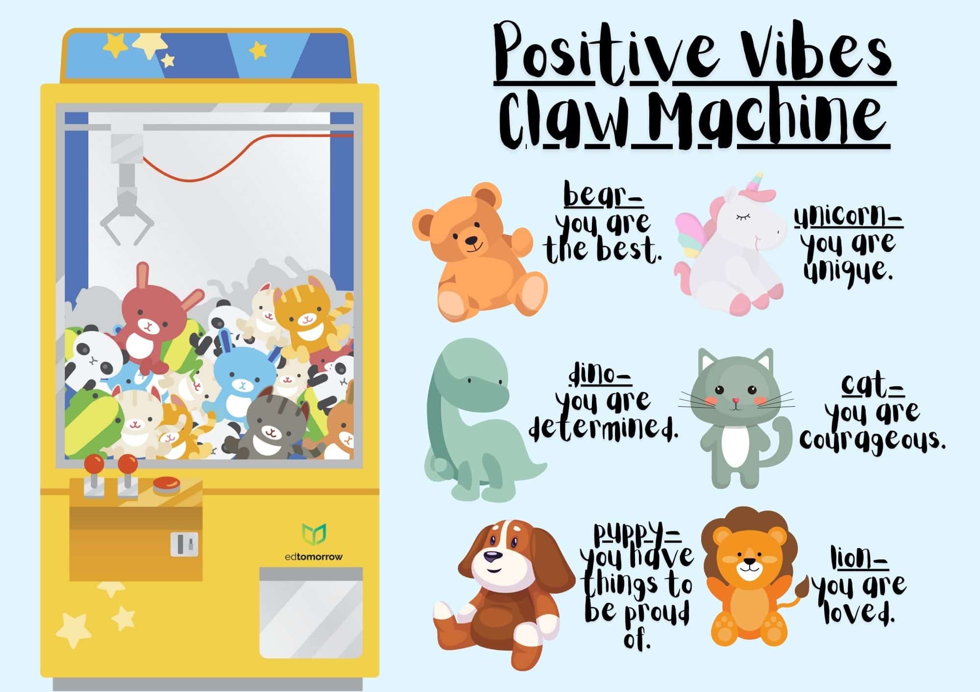 Claw Machine Positive Messages