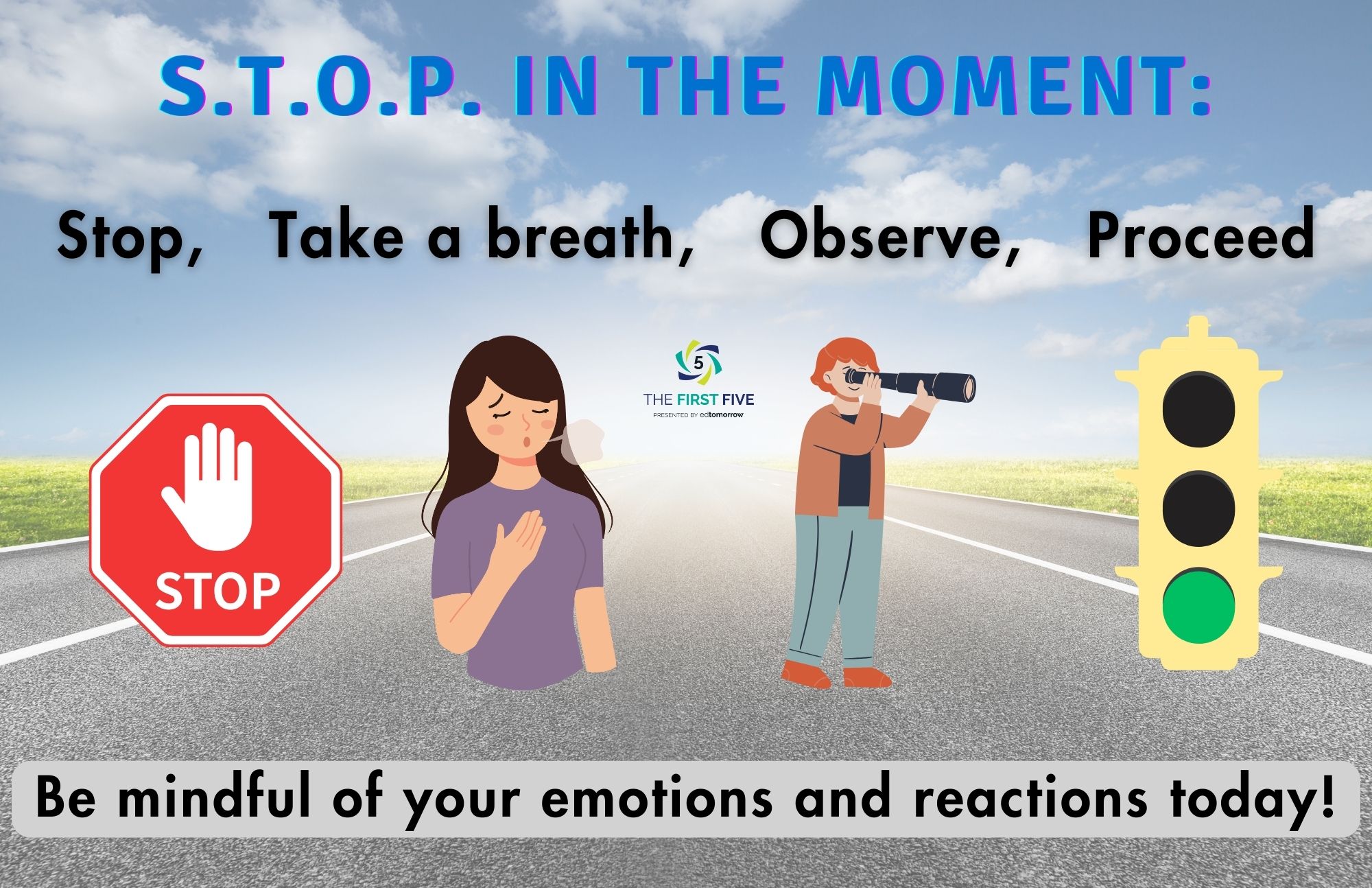 Stop Method Visual Mindful STOP Method - First Five PLUS