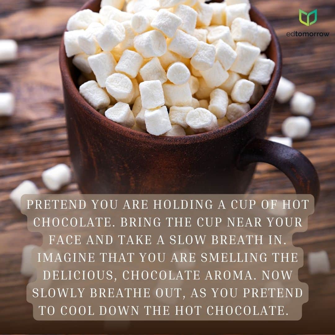 Enjoying Hot Chocolate Time