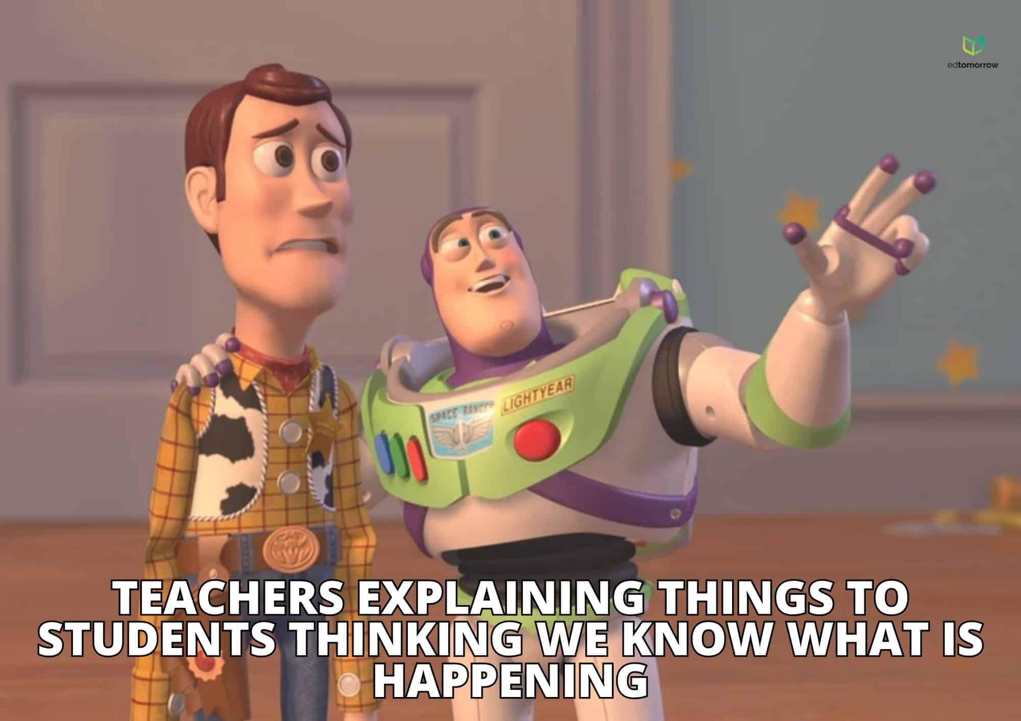 Toy Story Explaining Things to Clueless Students