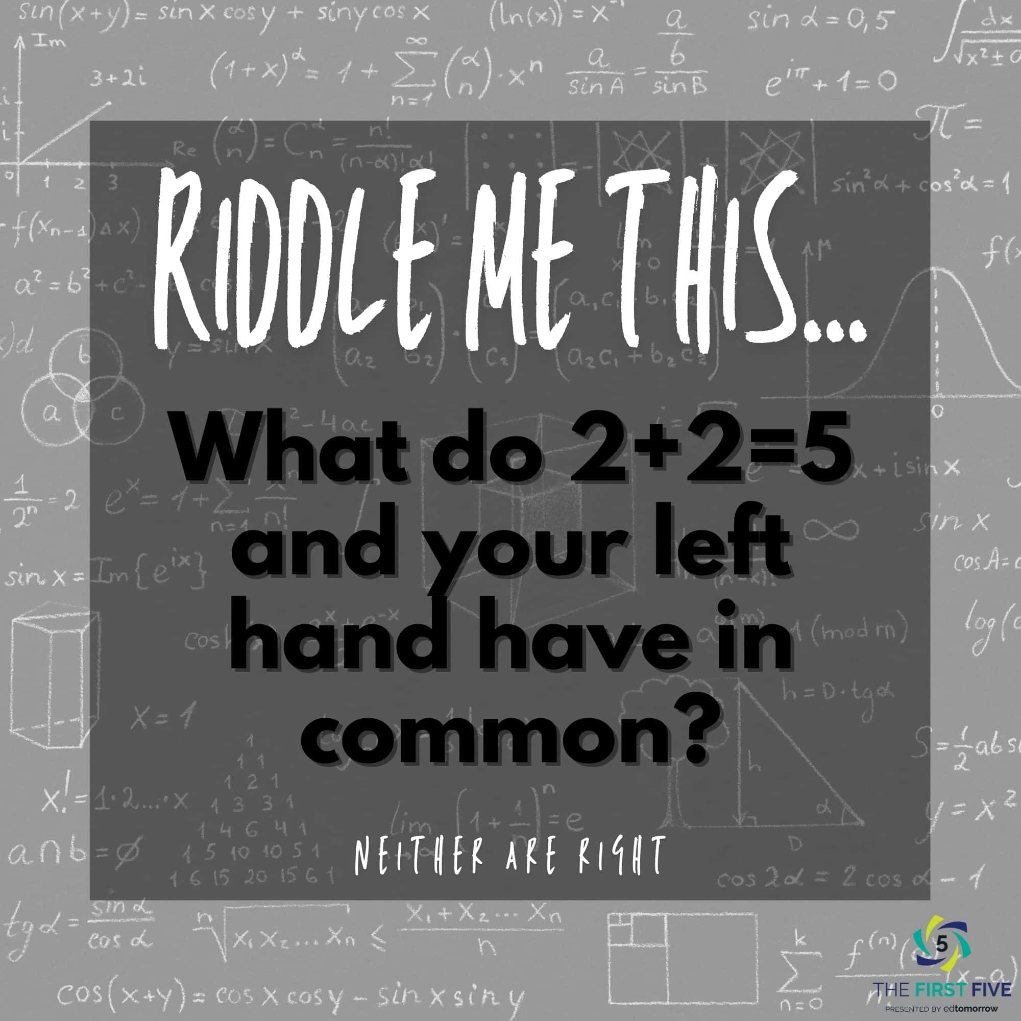 Riddle Me This About Math