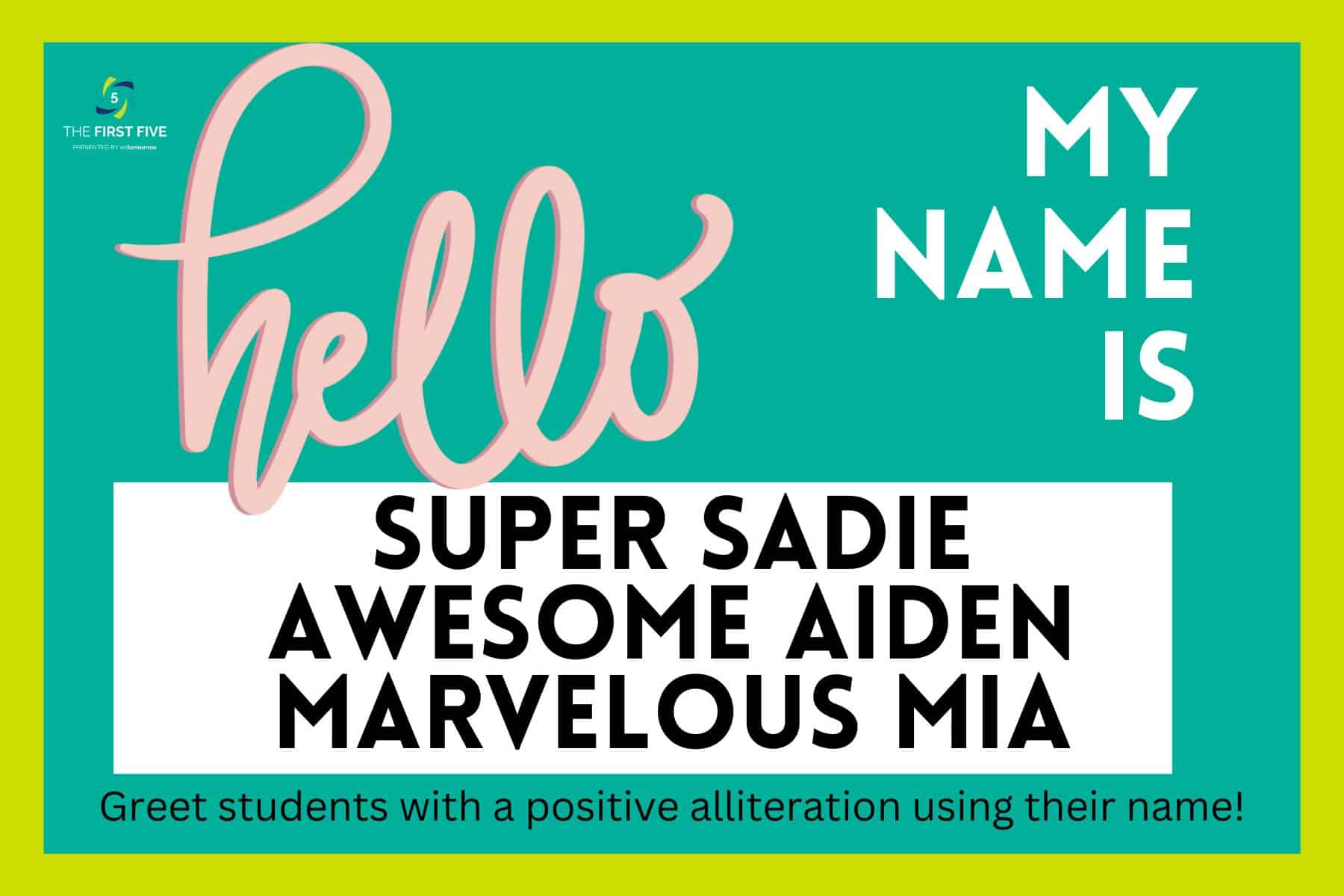 Alliteration Greet Hello