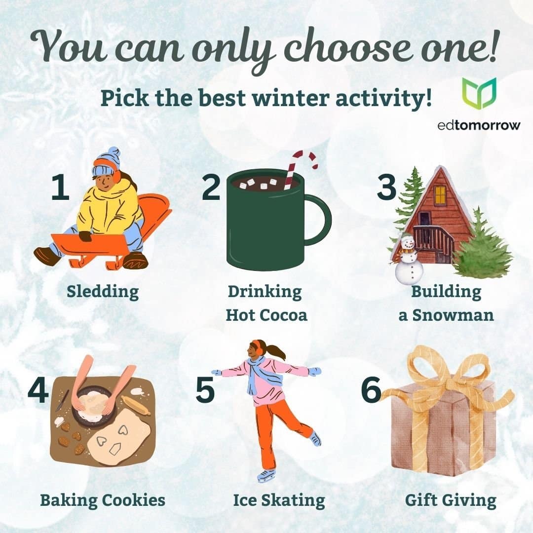 Pick 1 Winter Actvitity