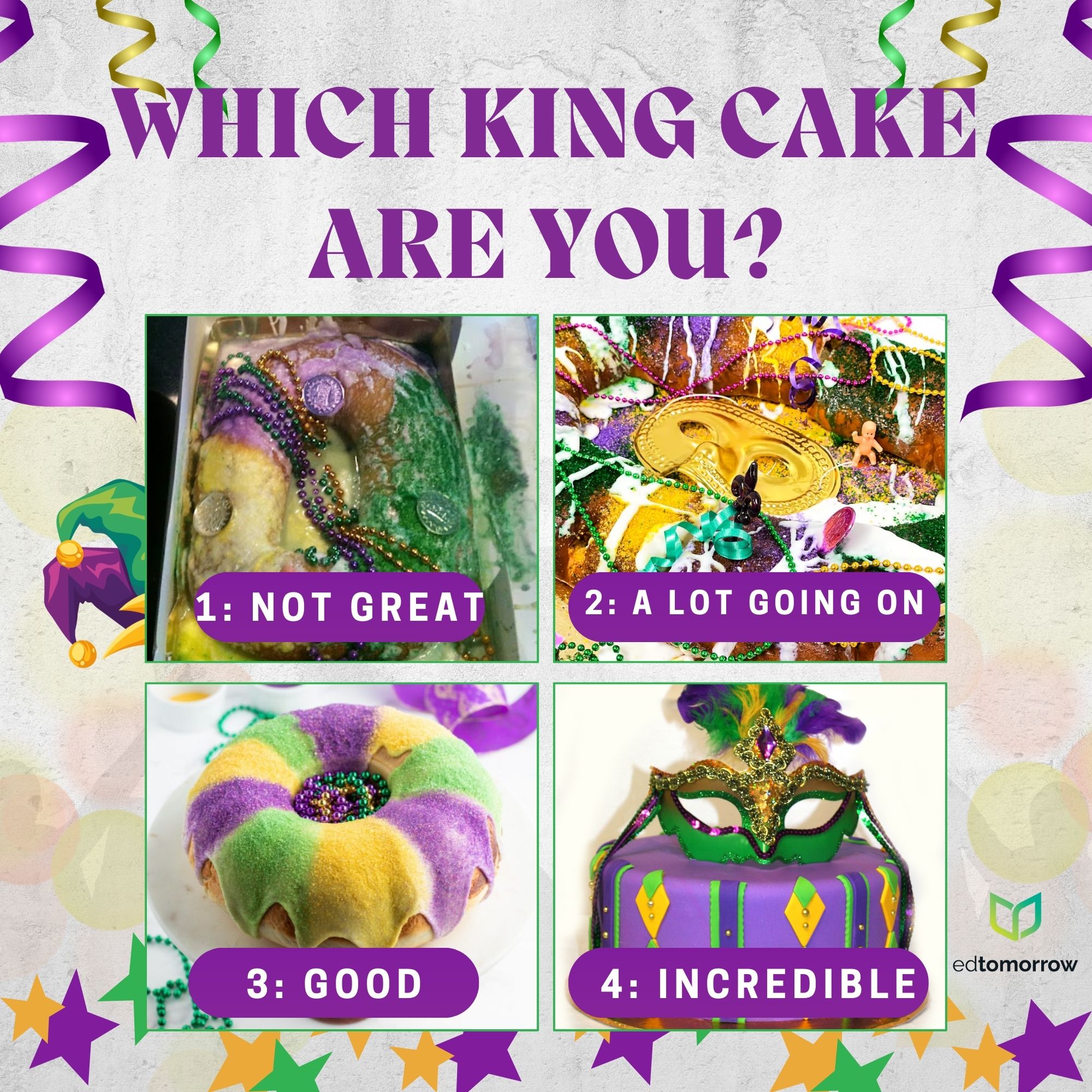 Mardi Gras King Cake Emotions