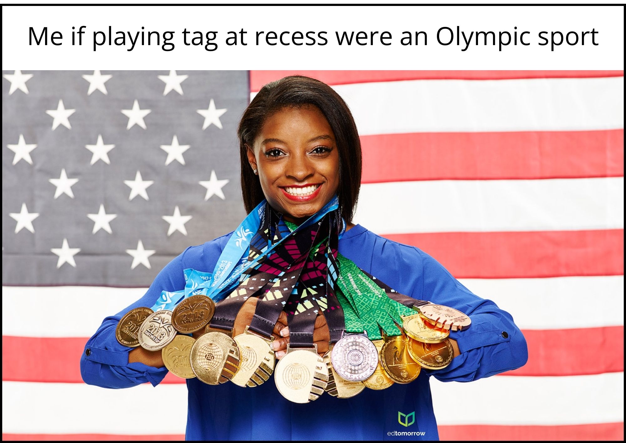 Simone Biles Tag at Recess