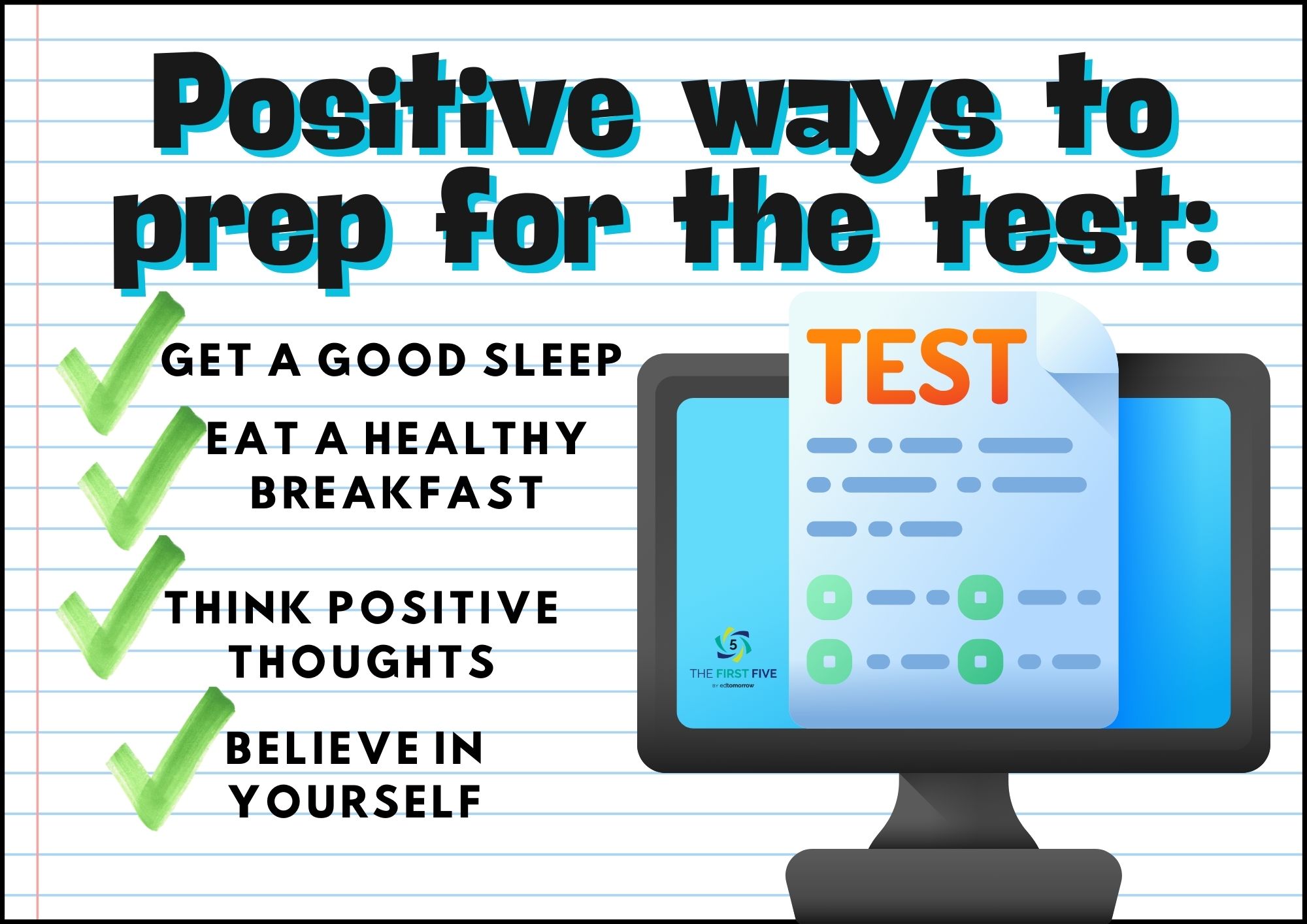 Prep Stats Positive Positive Ways to Prep for the Test - First Five PLUS