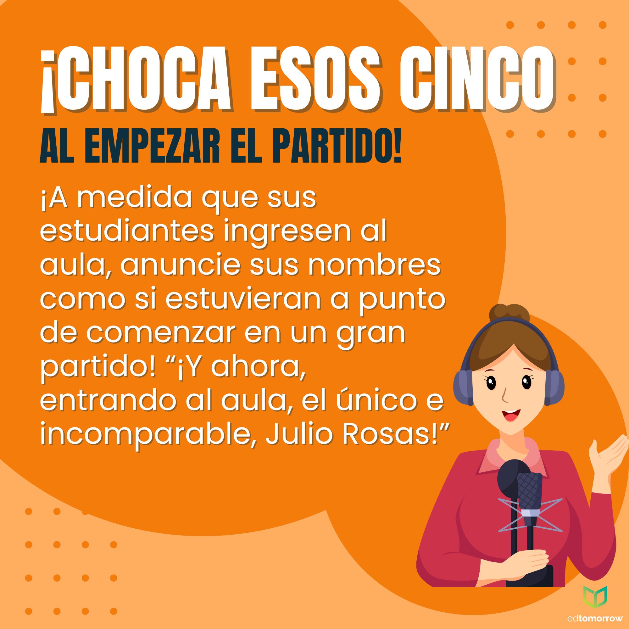 Choca Esos Cinco Al Empezar el Partido