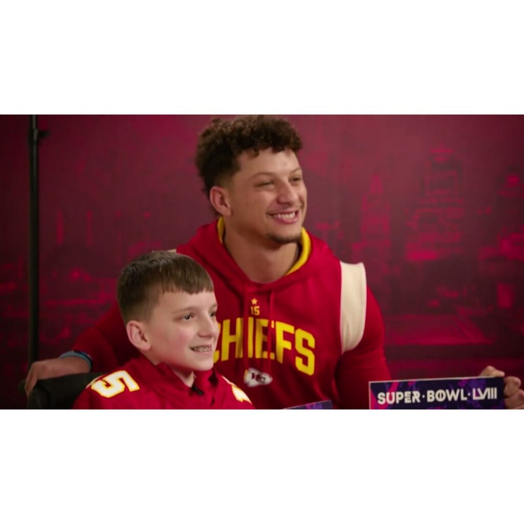 Patrick Mahomes Surprises Young Fan with Super Bowl LVIII Tickets | Kansas City Chiefs