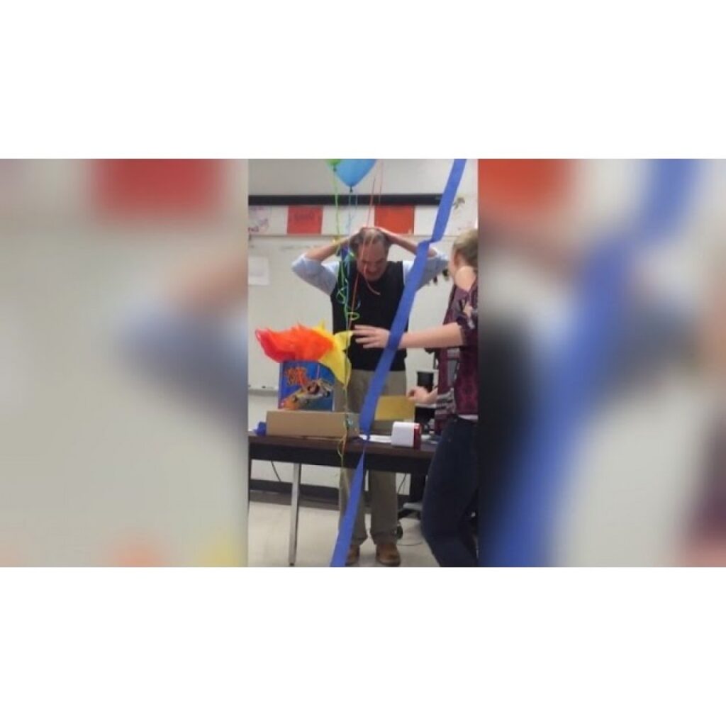 Students Surprise Their Teacher With His First Birthday Cake in 10 Years