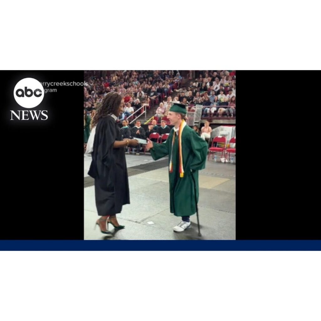 Paralyzed High School Student Nobel Haskell Walks to Accept Diploma