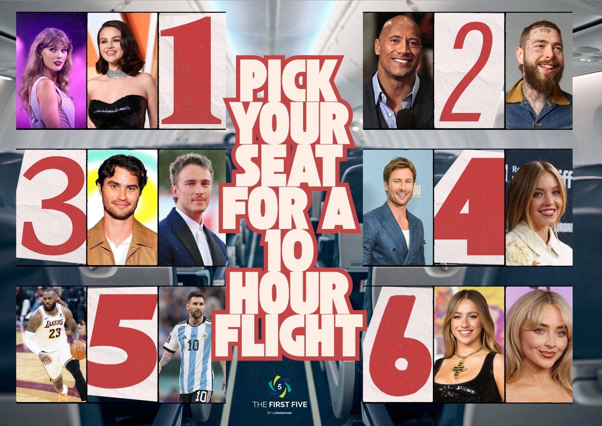 Celebrity Airplane Seat