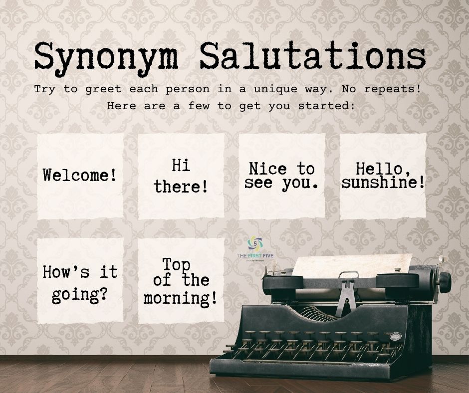 Typewriter Synonym Salutations