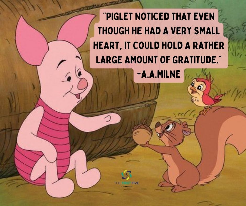 A.A. Milne Gratitude Piglet
