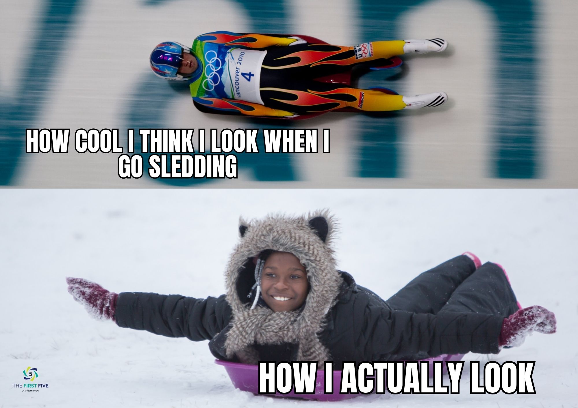 Luge vs. Sledding