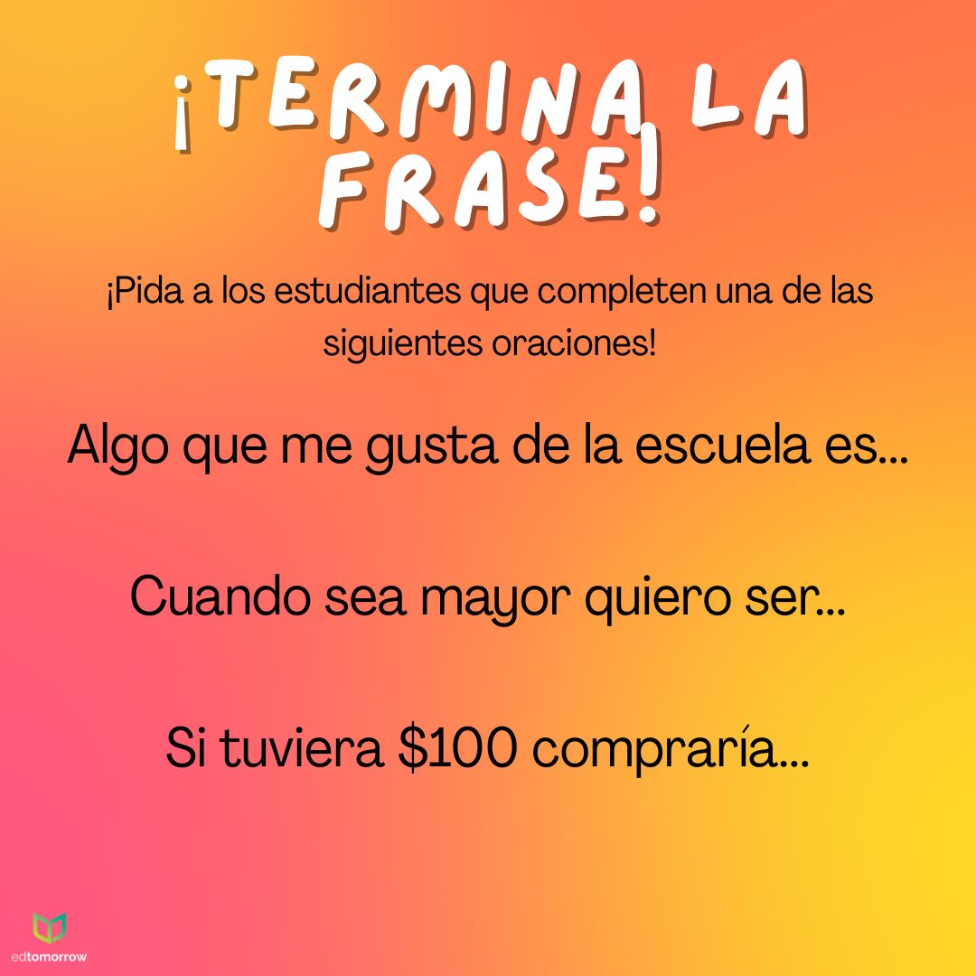 ¡Termina la Oración!