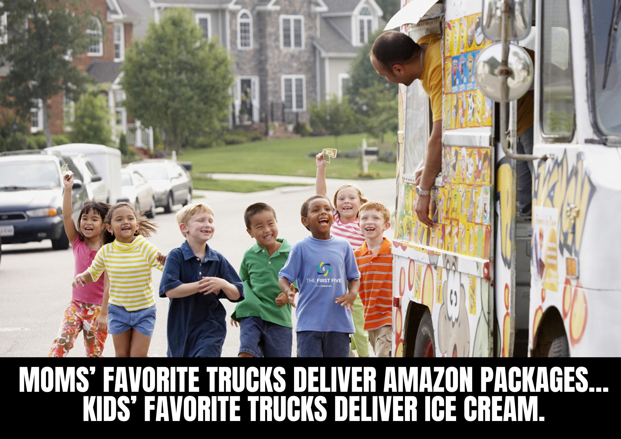 Ice Cream Truck vs Amazon Truck
