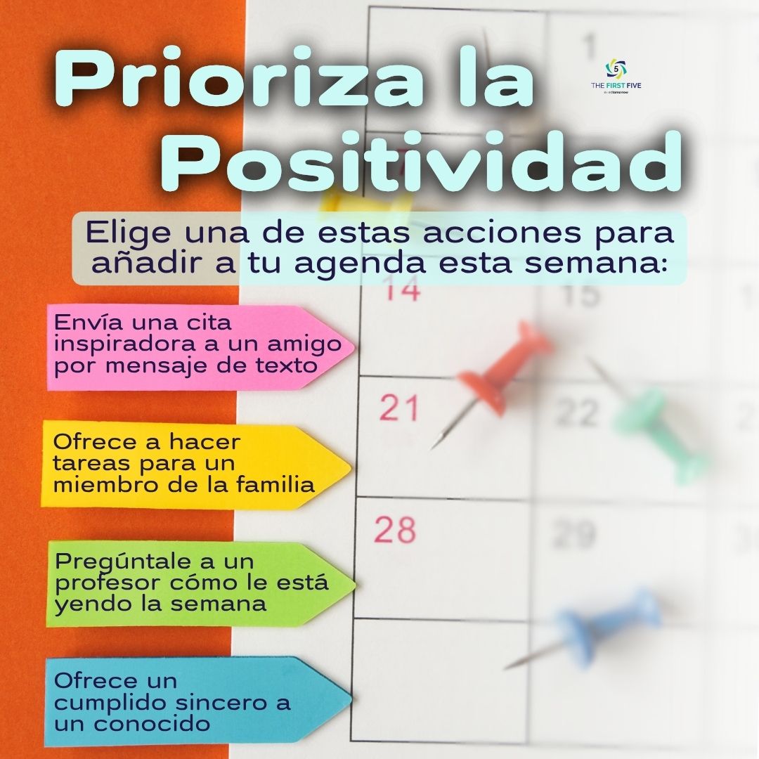 Calendario de Priorizar la Positividad