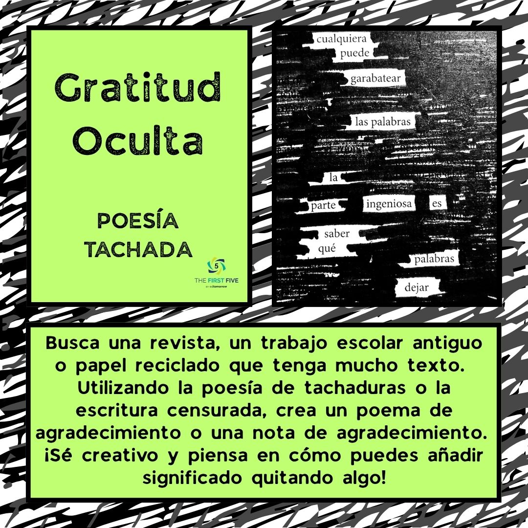 Gratitud Oculta Poesía Tachada
