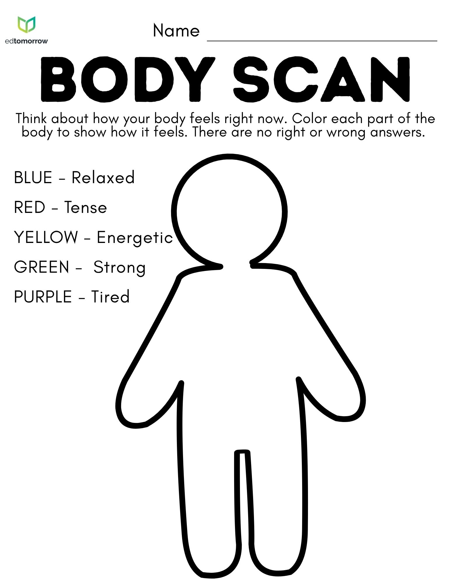 Body Scan Worksheet
