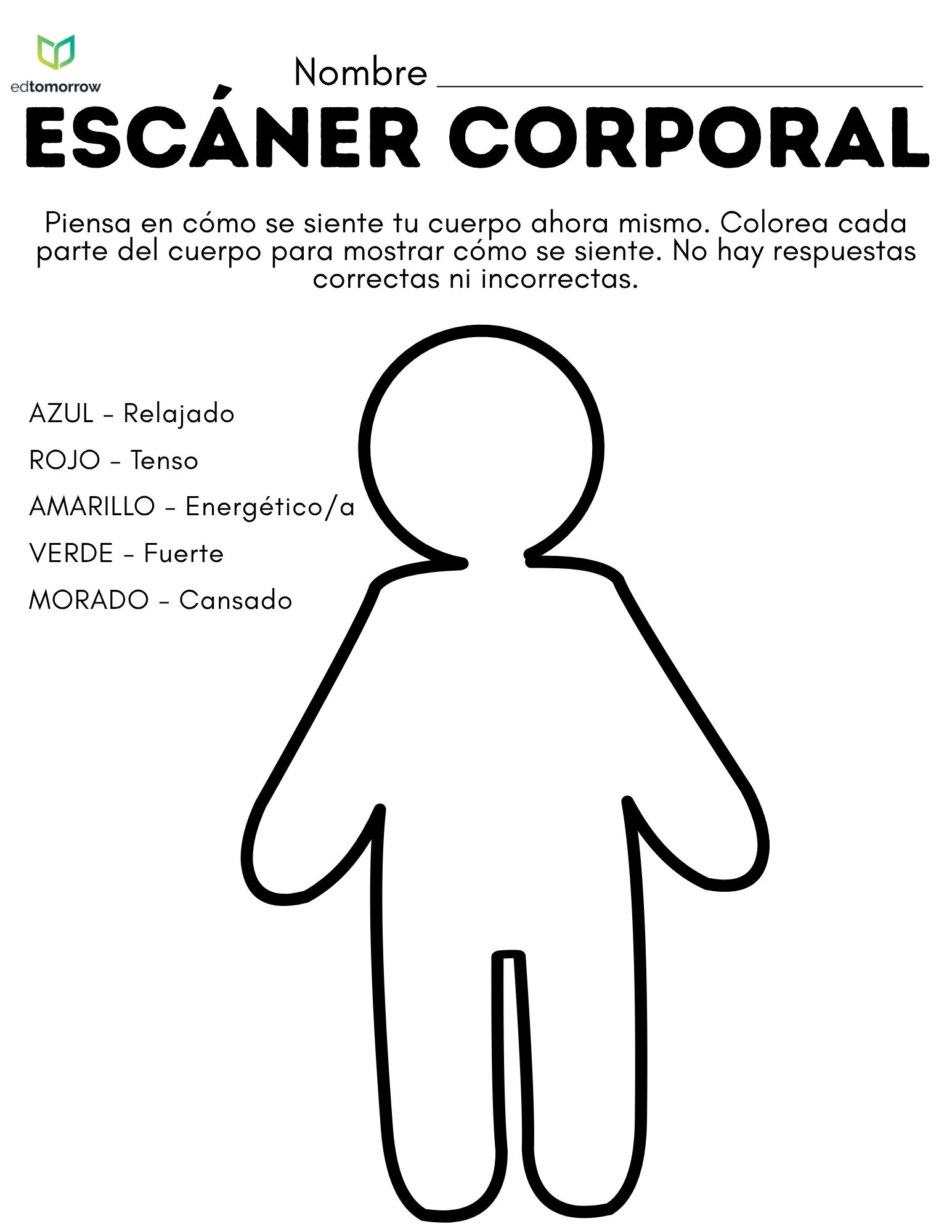 Hoja de Trabajo de Escaneo Corporal