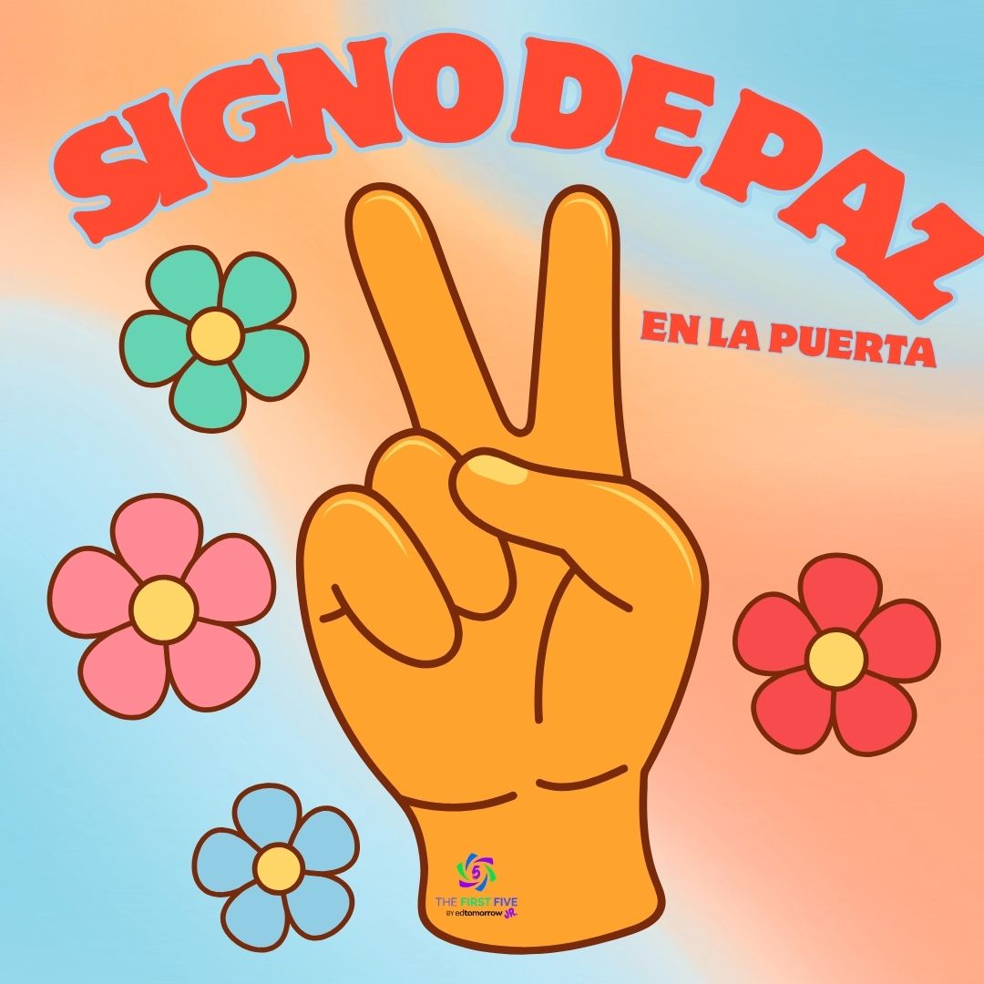 Símbolo de la Paz con Flores