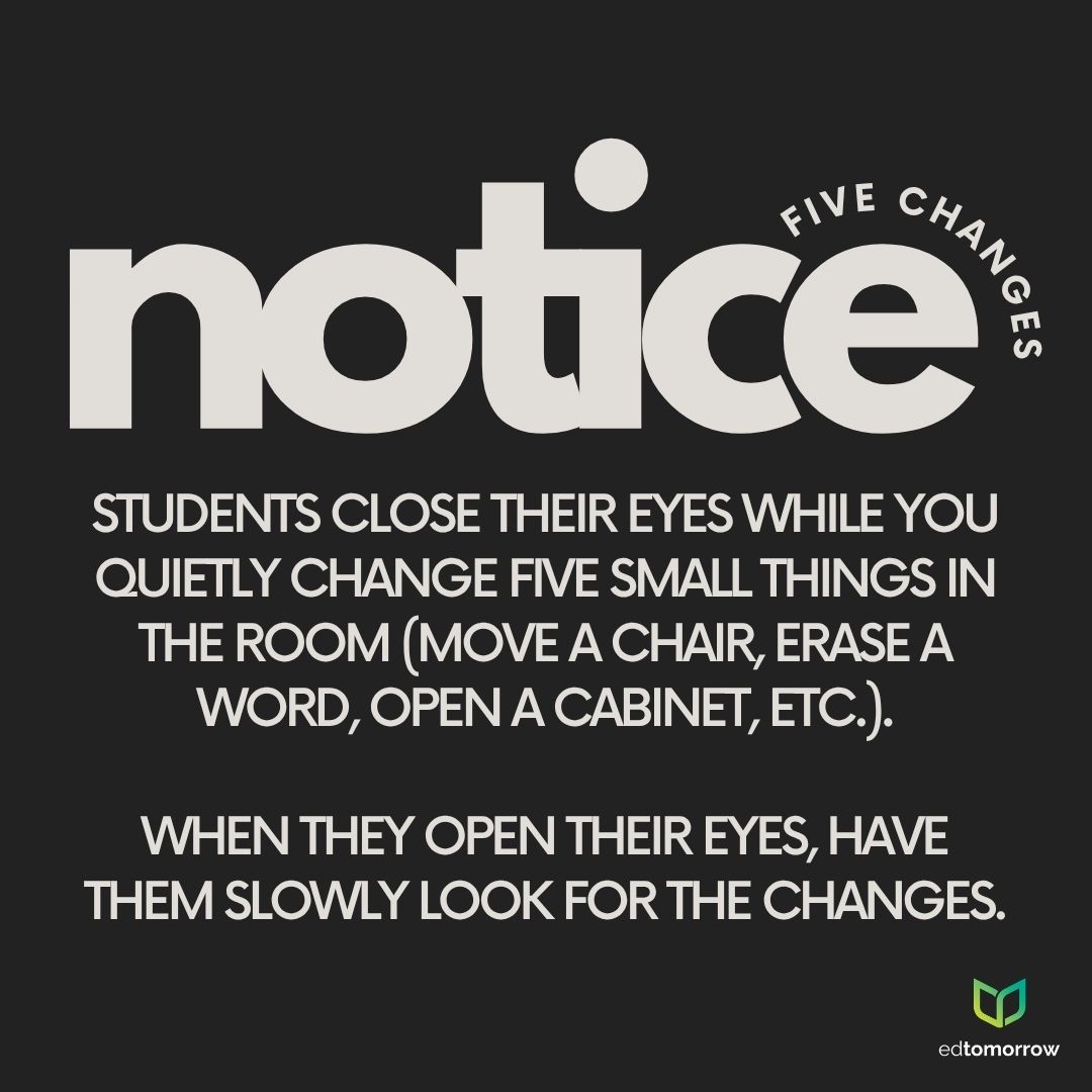 Notice Five Changes