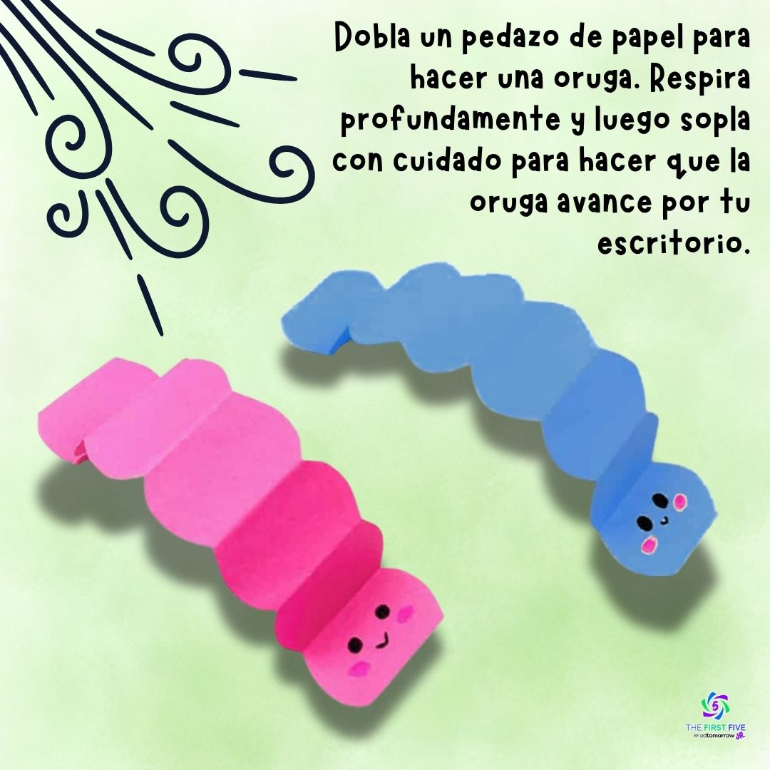 Oruga de Papel Soplando