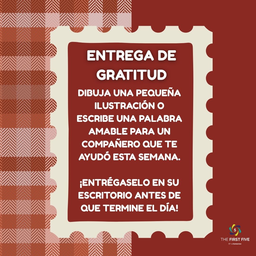 Entrega de gratitud
