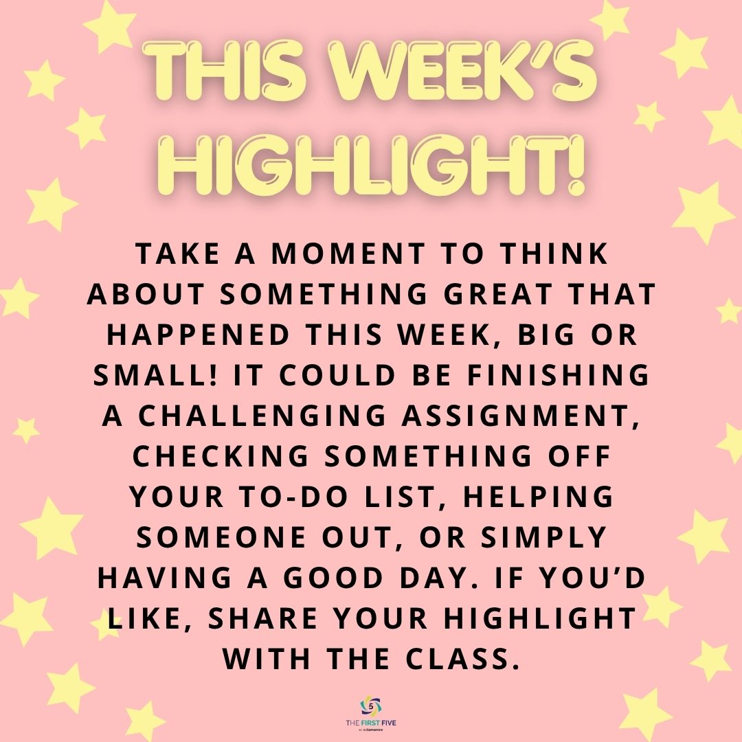 This Week’s Highlight!